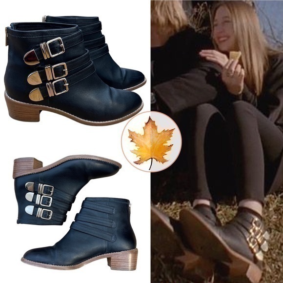 Loeffler Randall • Fenton Buckle Leather Ankle Booties...
